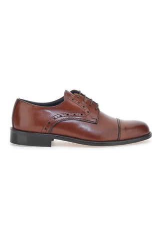 Elegantni čevlji z vezalkami Pittarello 7715 rjavi