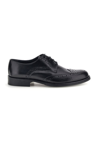 Scarpe stringate nere in vera pelle Made in Italy Pittarello 7710