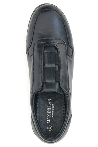 Čevlji Stringate No Laces Max Dillan 859 Črni Prava usnja