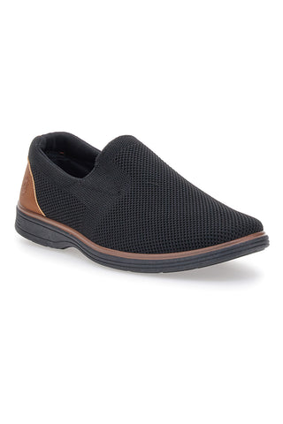 Črni mokasini Casual Johes Land 411200