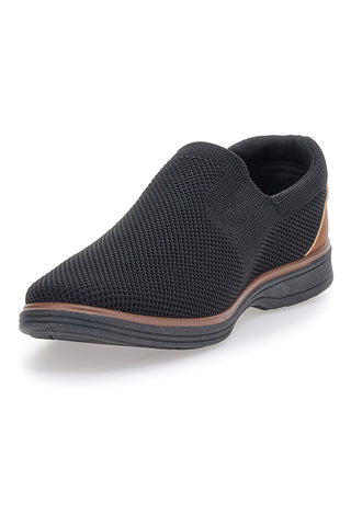 Črni mokasini Casual Johes Land 411200