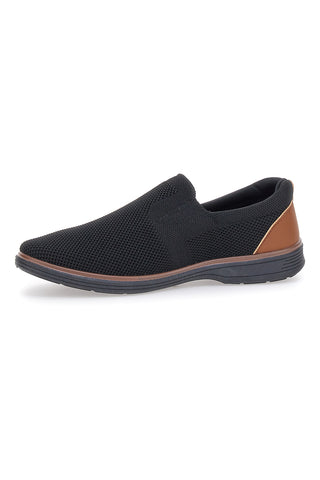 Črni mokasini Casual Johes Land 411200