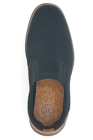 Črni mokasini Casual Johes Land 411200