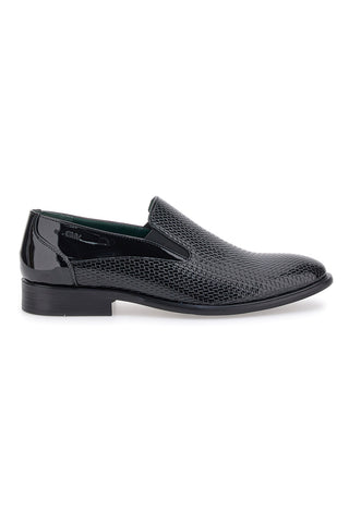 Črni mokasini z elegantno sponko GMV 165
