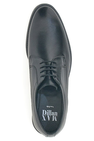 Črni čevlji z vezalkami iz pravega usnja Max Dillan 401