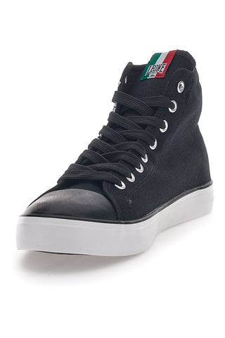 Črno-bele platnene superge Mid-Cut Leone 40
