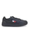 Črni športni copati z usnjenim zgornjim delom TOMMY JEANS CUPSOLE