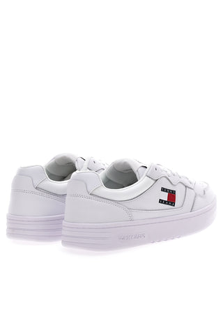 Bele superge z usnjenim zgornjim delom TOMMY JEANS CUPSOLE