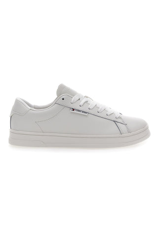 Bele superge z usnjenim zgornjim delom TOMMY JEANS TJM LEATHER LOW CUPSOLE