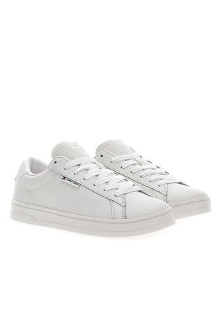 Bele superge z usnjenim zgornjim delom TOMMY JEANS TJM LEATHER LOW CUPSOLE