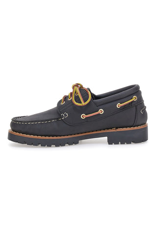 Črni usnjeni mokasini PTR 5140
