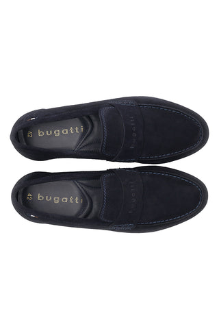 Modri mokasini iz semiša Bugatti 311AW66014004100