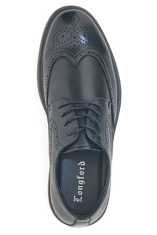 Elegantni črni čevlji Longford 9008 z vezalkami
