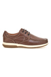 Stringate marroni in vera pelle con cuciture a vista Jerpoint 620