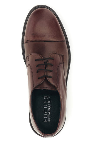 Scarpe stringate marroni in vera pelle Pittarello focus 222