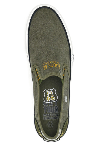 Superge Slip-On vojaško zelene Route 66 21808