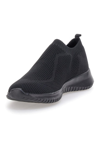 Črni slip-on superge iz mrežastega materiala W Max 400