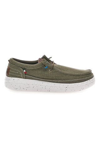 Zavezanke iz zelene platnene tkanine Marina Militare MM1701