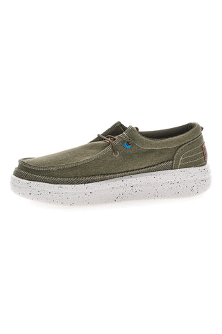 Zavezanke iz zelene platnene tkanine Marina Militare MM1701