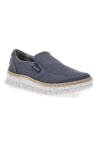 Mokasini Jeans z okrasno rafijo MAX DILLAN DAVID TWILL
