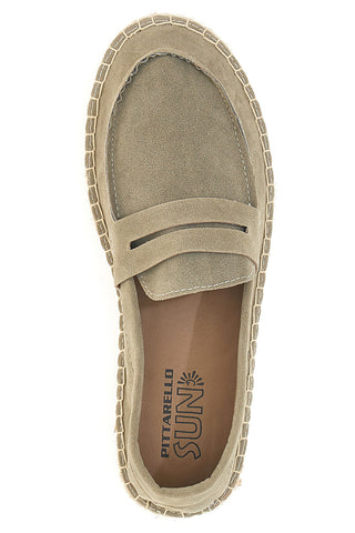 Bež mokasini Espadrillas iz tkanine s podplatom iz vrvi PITTARELLO SUN SG24L313