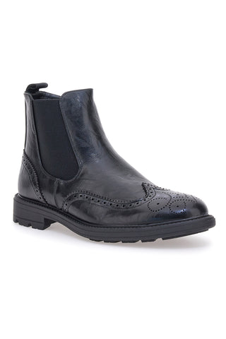 Črni usnjeni čevlji Beatles z brogue obdelavo Jerpoint 9Y1736