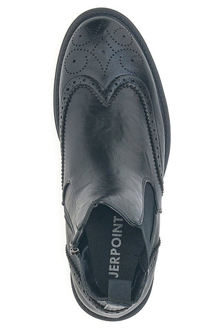 Črni usnjeni čevlji Beatles z brogue obdelavo Jerpoint 9Y1736