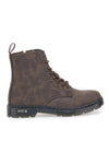 Rjavi škornji z vezalkami in stranskim zadrgo Gas GAM521551
