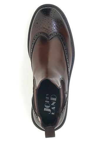 Rjavi čevlji beatles z brogue obdelavo Johes land 1681312