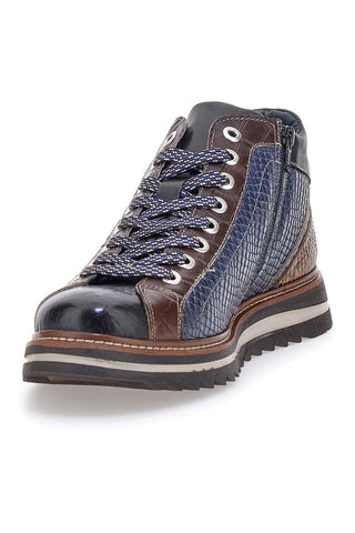 Visoke modre in rjave usnjene superge Pittarello eco 25276052