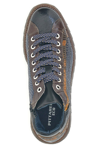 Visoke modre in rjave usnjene superge Pittarello eco 25276052