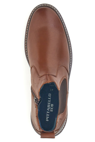 Rjavi čevlji Beatles Chelsea boots iz pravega usnja s podplatom Pittarello Eco 252480052