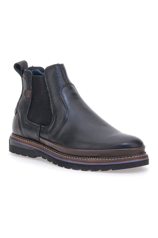 Čevlji Beatles Chelsea boots rjavi in črni iz pravega usnja s podplatom Pittarello Eco 252480052