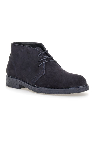 Modre usnjene gležnarje iz semiša z gumijasto podplatom Pittarello Focus 550
