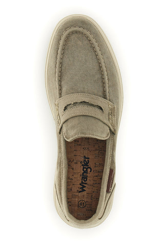 Mocassini beige in tessuto Wrangler 2026103538F