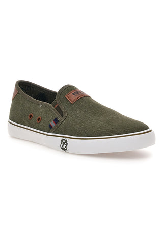 Sneakers verde scuro slip-on Route 66 RO01805