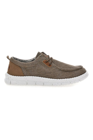 Taupe mokasini iz blaga z vezalkami Max dillan MXM518A68
