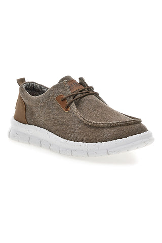 Taupe mokasini iz blaga z vezalkami Max dillan MXM518A68