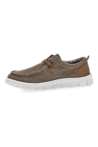 Taupe mokasini iz blaga z vezalkami Max dillan MXM518A68