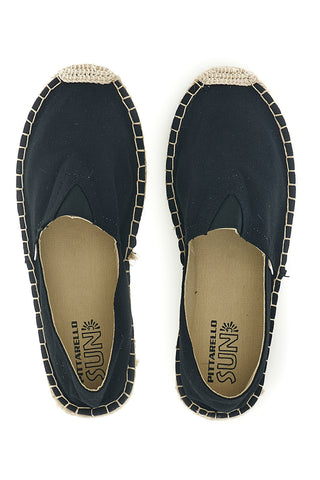 Črne espadrile iz blaga Pittarello sun SGMS2510