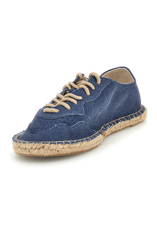 Modre espadrile z vezalkami iz blaga Pittarello sun SGMS2508