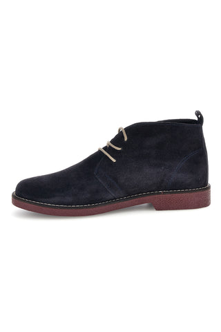 Polacchine blu in vera pelle Made in Italy Pittarello 322