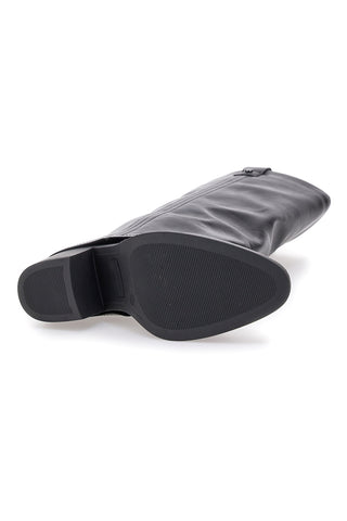 Črni škornji s srednjim peto in kvadratnim noskom Pittarello Capsule BT24186024A