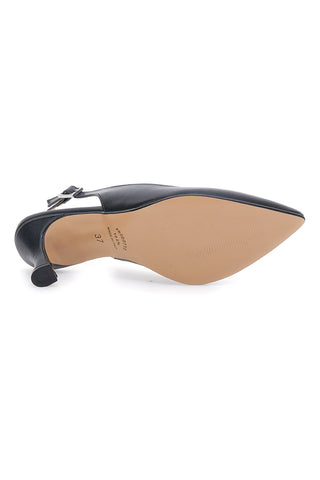 Črne čevlje slingback Made in Italy Pittarello 4371