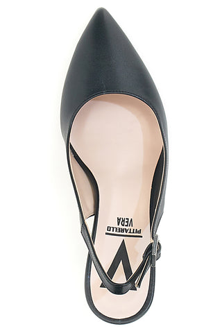 Črne čevlje slingback Made in Italy Pittarello 4371