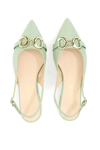 Točkasti copati Pittarello 103003 Mint green