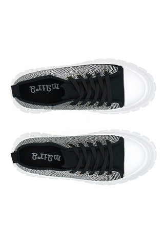 Črni superge Flatform 268603 s kristali
