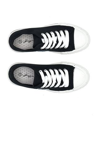 Nizke platnene superge Thank you 3582 Black