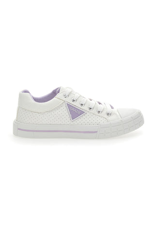 Perforirane platnene superge Thank you 3581 White and Lilac