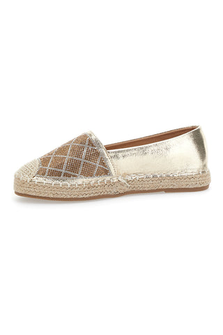 Plocadi 8055 Zlate espadrile s kamenčki